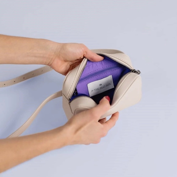 Ela for the Jilly Box Jillian Harris Micro Belt Bag in Dove Pebble - Picture 2 of 7